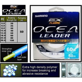Resim Ocea Ex Fluoro Leader 50m Fc Misina 40lb 