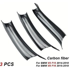 Resim Dashanshop Lhd Rhd X5 X6 Abs Karbon Fiber Kapı Kolu Kapağı - 3 Parça Sağ Direksiyon 