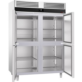 Resim Derin Dondurucu - GN 2/1 - 1400 Lt. - 4 Paslanmaz Çelik Yarım Kapılı 