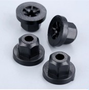 Resim Lasonstiges 20 Adet Dış Plastik Gövde Somunu Yaka Tokaları Bmw Mercedes 5mm Naylon Flanş Somunu 10mm Hex Uyar 1995-2001 7 Serisi 738 740 750 