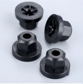 Resim Lasonstiges 20 Adet Dış Plastik Gövde Somunu Yaka Tokaları Bmw Mercedes 5mm Naylon Flanş Somunu 10mm Hex Uyar 1995-2001 7 Serisi 738 740 750 