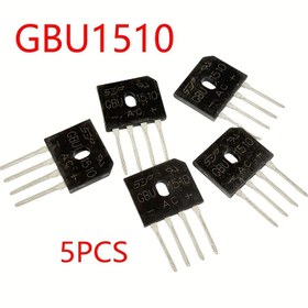 Resim 5 adet GBU1510 15A 1000V DIP-4 Diyot Köprü Doğrultucu - Bakır Gövde, Montaj Gerektirmez, AC/DC Dönüşümü için Endüstriyel Kalite Tam Dalga Doğrultma, Devre Kartı Bileşeni, Dayanıklı Yapı, Hassas Mühendislik, Elektronik Bileşen, Elektronik Meraklısı 