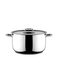 Resim Aryıldız Colombus Metal Kulp Cam Kapak Derin Tencere - 30 Cm 