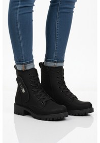 Resim Aspor Siyah Nubuk İçi Polarlı Fermuarlı Kadın Topuklu Bot Çok Renkli 