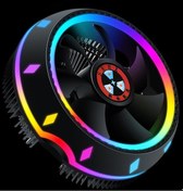 Resim Kaliteli / Moda Stil Ufo Tipi 5 Renkli Led Radyatör Fanı, Alüminyum Kanat Permütasyonları Emici Malzemesi Soğutucu & Fan 46294199 