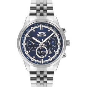 Resim Slazenger Sl.09.2204.2.08 Tüm Fonksiyonları Aktif 5 Atm Suya Dayanıklı Çelik Kordonlu Metalik Renk Erkek Kol Saati Metalik 