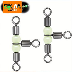 Resim 9KM 15'li Ağır Hizmet Tipi Paralel T Dönerler ve Parlayan Boncuklar - 3 Yollu Olta Takımı Bağlantısı, Alt Besleyiciler için Paslanmaz Çelik, Balıkçılık Aksesuarları, Balıkçılık Malzemeleri, Balıkçılık Meraklıları, Dayanıklı Yapı, Canlı Tasarım, Olta Takımı Yapımı 