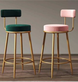 Resim J&S QUALİTY Bar Sandalyesi, Şık Tasarım Krom Kaplama 65 Cm Mutfan Adası Bar Sandalyesi, Taburesi. 