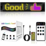 Resim WASHA Led Panel Cama Yapışan Telefon Kontrollü Led Ekran Panel Küçük Boy 37cm 