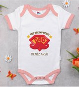 Resim Bitmeyenkartus Bk Kids Kişiye Özel Pembe Bebek Body Zıbın - Model 16 Çok Renkli 