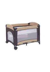 Resim Mastic Anne Yanı Sallanır Cibinlikli Oyun Parkı Bebek Beşik 70x110 Cm Bej 