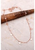 Resim Pullu Sallantılı Taşlı Rose Gümüş Kolye 7108 481261270 
