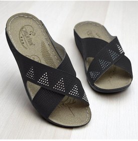 Resim 140525 Tam Ortopedik Taban Günlük Kadın Terlik Anatomik Taban Siyah 