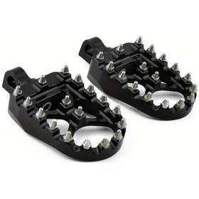 Resim Tongdashop Siyah Cnc Alüminyum Alaşım Sokak Tur Motosikletleri Ayaklık 10mm Erkek Diş Dayanıklı 
