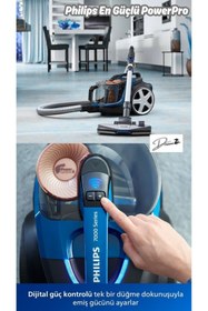 Resim Philips Drmz Vaccum En Güçlü Powerpro Max Toz Torbasız Süpürge , 750 W , Hepa 13 , Mavi , A Sınıf , 2 Litre 