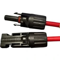Resim Güneş Paneli Bağlantıları Için Iki Tarafı Mc4 Konnektörlü, Uv Dayanımlı Dc Uzatma Kablo Seti- 1 M Siyah 6 Mm2+1 M Kırmızı 6 Mm2 Kablo 
