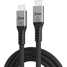Resim Juo USB 4.0 240W 40GBPS Thunderbolt 4 8k 60Hz Usb-C Görüntü Aktarım ve Type-C Hızlı Şarj ve Data Kablosu 2 Metre 