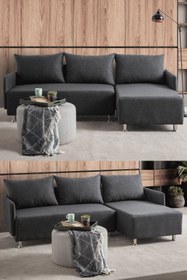 Resim EDSY HOME Mondy Köşe Koltuk Takımı Antrasit 