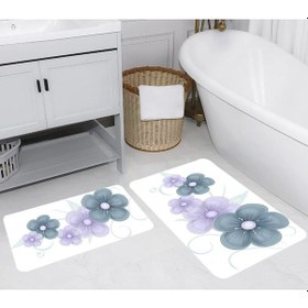 Resim Rovigo Home Dijital Baskılı 2'li Banyo paspas Takımı RVG5258 Çok Renkli 