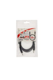 Resim Tek-İş Aux Stereo Ses Aktarım Kablosu 3.5mm Jak Erkek Erkek 1.5 Metre 