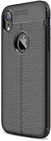 Resim Microsonic Apple iPhone XR (6.1'') için Kılıf Deri Dokulu Silikon Siyah [iPhone XR ile Uyumlu Kılıf - Siyah] 