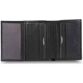 Resim Guard Leather Guard Siyah Çok Bölmeli Mini Deri Erkek Cüzdanı Çok Renkli 