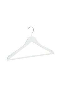 Resim Nyn Ahşap Askı Şık Barlı Elbise Pantolon Askısı Beyaz Renk 30 Ad 