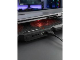Resim Addison Rampage AD-RC12 Siyah 2 Fanlı 15"-17" Notebook Soğutucu Stand USB Bağlantılı Dayanıklı Yapı 