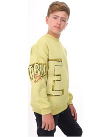 Resim Toontoy Kids Toontoy Erkek Çocuk Baskılı Sweatshirt Açık Yeşil 