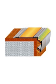 Resim TEKPROFİL Kırılmaz Alüminyum Işıklı Merdiven Profili 78x40mm (35mm Titan Kaydırmaz Bant) Boy3mt 