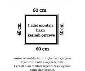 Resim Bazaar Avm Dekoratif Boyanabilir Poliüretan Hazır 1 Adet Antre ve Koridor Çerçevesi (En: 2.5 Cm) 