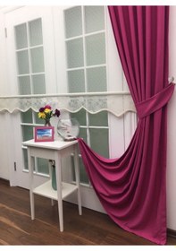 Resim Taç Soft Fuşya Fon Perde Fuşya 