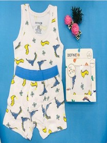 Resim Defne Baby % 95 Pamuklu Erkek Çocuk Atlet Boxer İç Çamaşır Takımı-600 Beyaz 