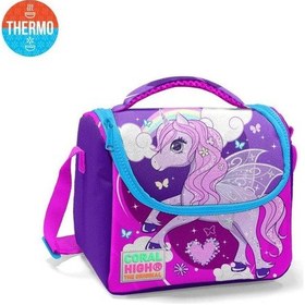Resim Coral High Kids Mor Pembe Unicorn Desenli Thermo Beslenme Çantası 11708 