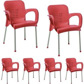 Resim Hesaplimagazam 6 Adet Metal Ayaklı Plastik Sandalye 