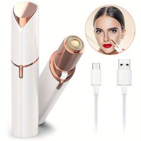 Resim HATTEKER Taşınabilir Elektrikli Epilatör - Kadınlar için USB Şarj Edilebilir Ruj Tıraş Makinesi, Mini Tüy Alma & Kaş Düzeltici 