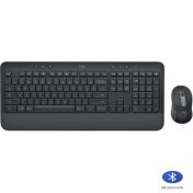 Resim Logitech MK650 Bluetooth & WI-FI Kablosuz Klavye ve Mouse Seti Türkçe Q - Siyah 
