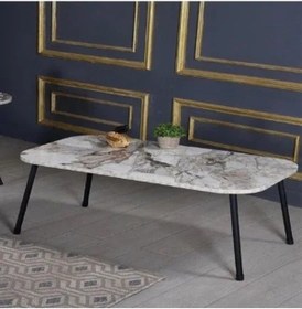 Resim Uslucan Alışveriş Orta Sehpa Kr Efes Metal Ayak Siyah Çok Renkli 