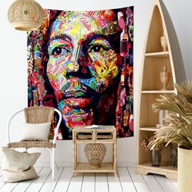 Resim Polychrome Bob - Çok Renkli Bob Marley Duvar Örtüsü - 60 cm x 90 cm 