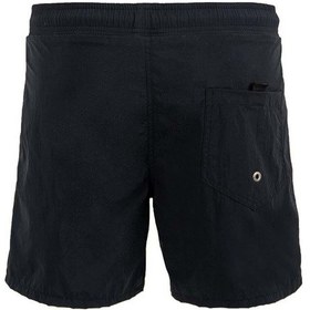 Resim Siyah Su İtici Özellikli Naylon Kumaş Düz Renk Basic Erkek Plaj Deniz Şort Mayo - 540-siyah 001 