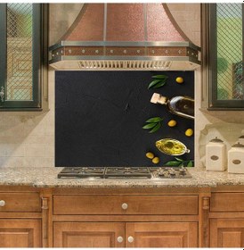 Resim Mutfak Duvar Tezgah Arası Ocak Arkası Sticker Kaplama Zeytin Yağı 
