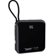 Resim BUFF LABS BP14 10000 mAh Dijital Ekranlı Dahili Kablolu Powerbank 