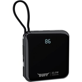 Resim BUFF LABS BP14 10000 mAh Dijital Ekranlı Dahili Kablolu Powerbank 