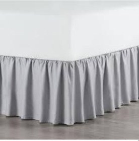 Resim Baza Fırfırı & Çift Kişilik & Gri & Ranforce Kumaş Gri 