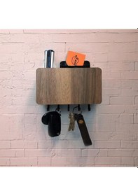 Resim Dekoratif Ahşap Desenli Bölmeli Anahtarlık Duvar Askısı Dekor Diğer 