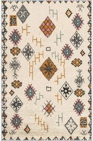 Resim Rovigo Dijital Baskı Yıkanabilir Kaymaz Taban Salon Halısı RVG1008, Bej, 100 x 150 