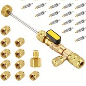Resim Dashanshop 32 Parça R32 R410a Hvac Çift Boy Sae 1/4 & 5/16 Vana Aleti 