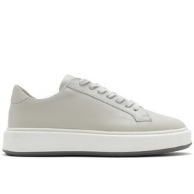 Resim Derimod Erkek Beyaz Kalın Tabanlı Bağcıklı Deri Sneaker 25SFD630718 