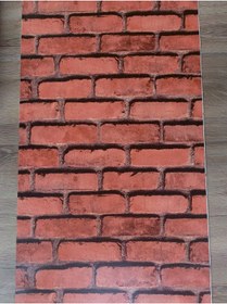 Resim 3 Boyutlu Kızıl Taş Desenli Hava Alabilen Silinebilir Duvar Kağıdı 5 M² Diğer 