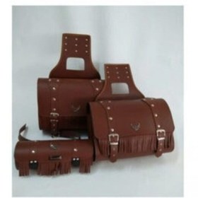 Resim PRC Motorsiklet Deri Yan Heybe Çanta 